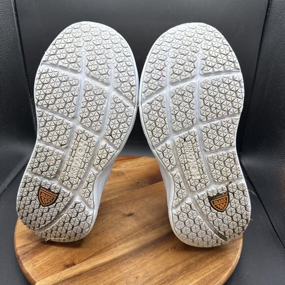 Hoka One One Bondi SR Womens Size 9 Shoes Slip Resistant Soft Toe Blue Leather - Picture 6 of 8